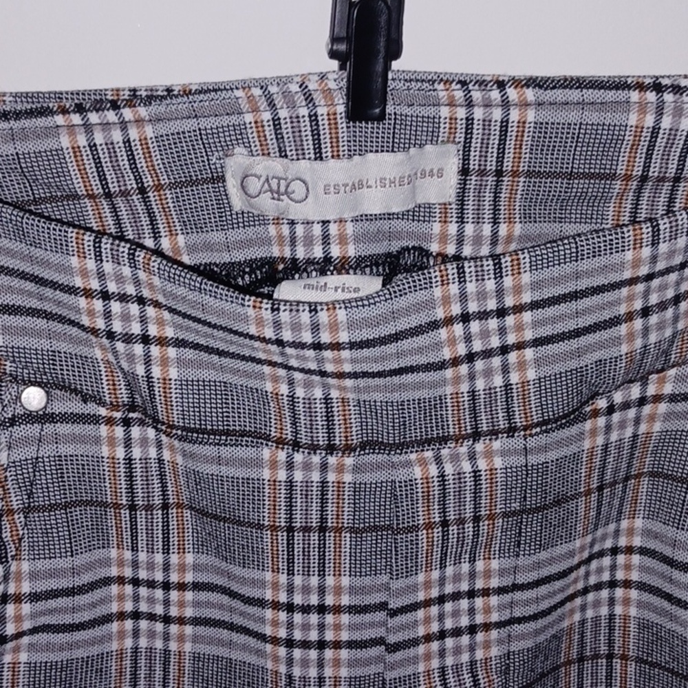 Cato Plaid Mid-Rise Waisted Pants - Picture 4 of 5